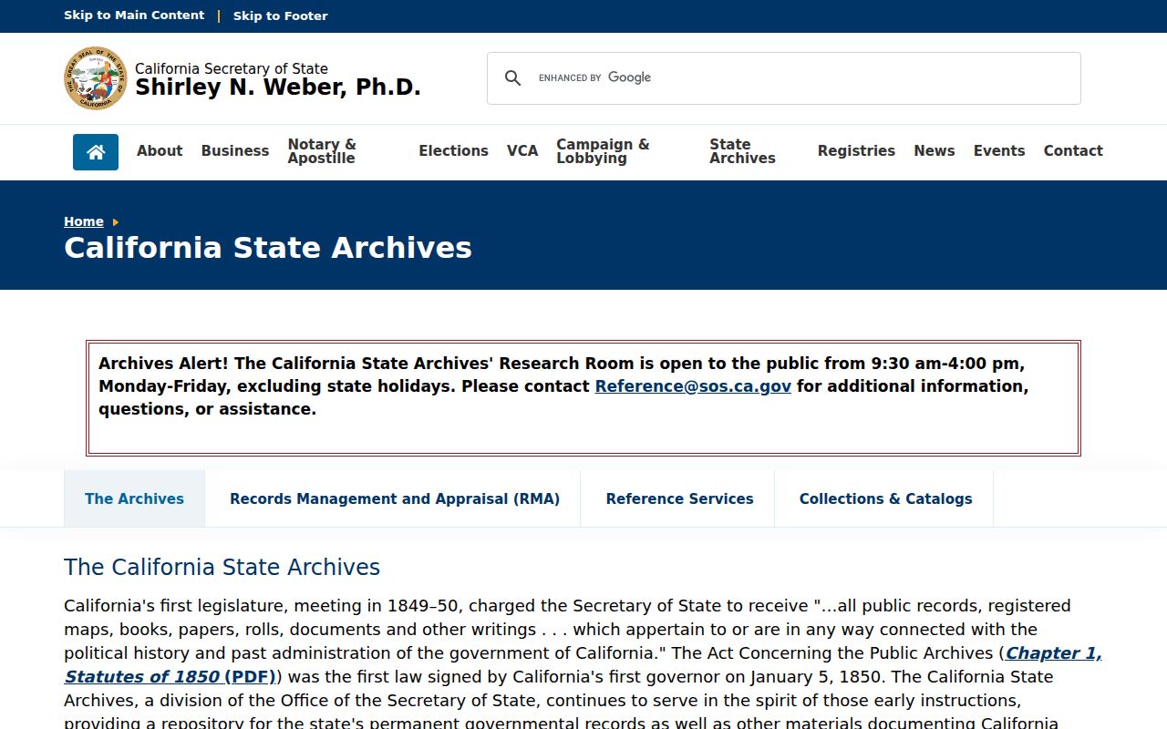 San Ramon city directory research through California State Archives records