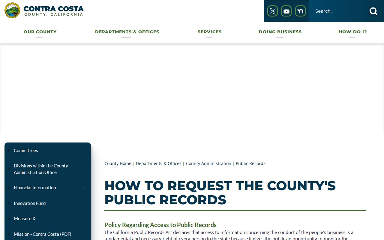 San Ramon residents directory view of the Contra Costa Clerk-Recorder
