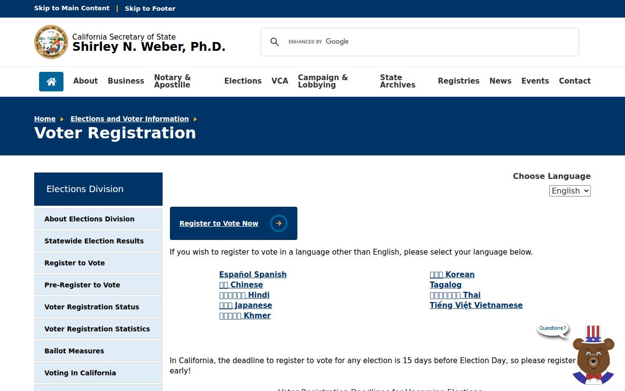 San Ramon neighbors California voter registration guidance