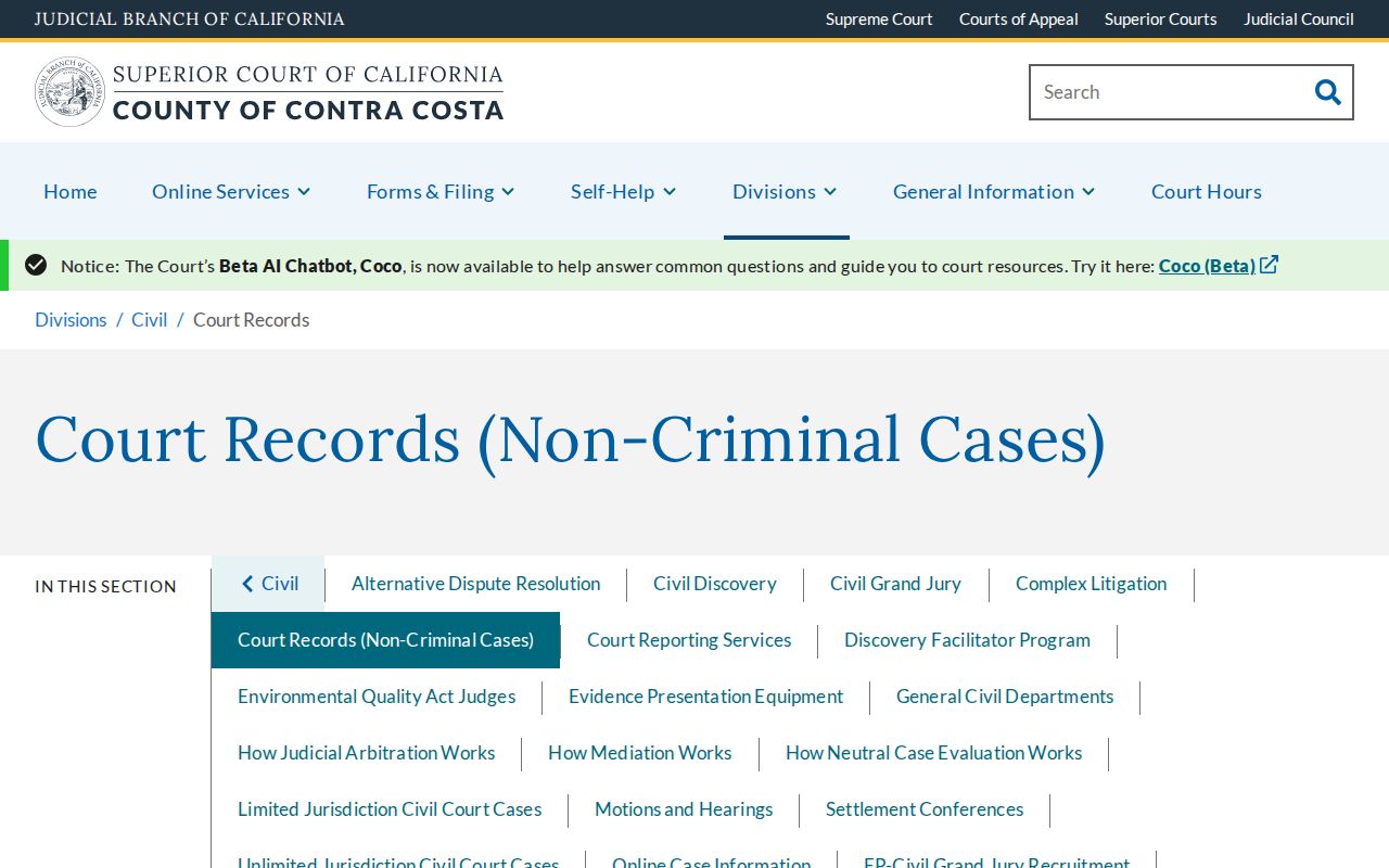 San Ramon resident lookup through Contra Costa court records access